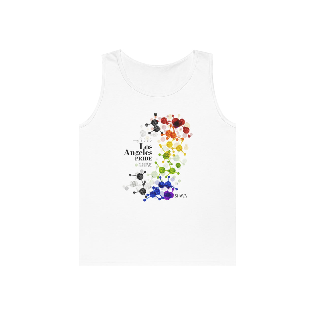 Straight Ally Flag Los Angeles Pride Heavy Cotton Tank Top Unisex Size - My Rainbow Is In My DNA Printify