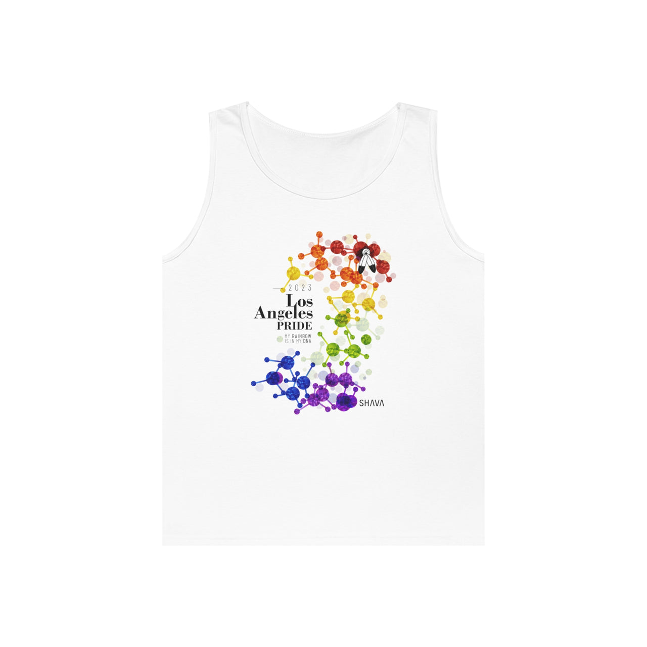 Two Spirit Flag Los Angeles Pride Heavy Cotton Tank Top Unisex Size - My Rainbow Is In My DNA Printify