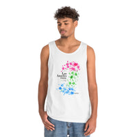 Thumbnail for Polysexual Flag Los Angeles Pride Heavy Cotton Tank Top Unisex Size - My Rainbow Is In My DNA Printify