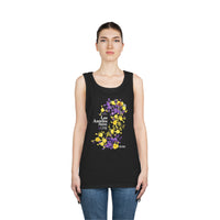 Thumbnail for Intersex Flag Los Angeles Pride Heavy Cotton Tank Top Unisex Size - My Rainbow Is In My DNA Printify