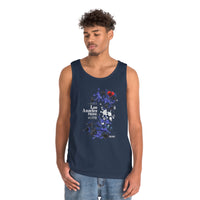 Thumbnail for Leather Flag Los Angeles Pride Heavy Cotton Tank Top Unisex Size - My Rainbow Is In My DNA Printify