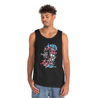 Thumbnail for Transgender Flag Los Angeles Pride Heavy Cotton Tank Top Unisex Size - My Rainbow Is In My DNA Printify