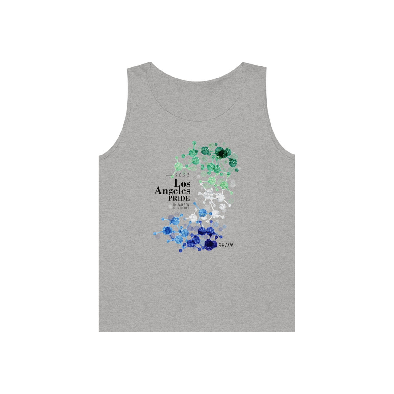 Gay Flag Los Angeles Pride Heavy Cotton Tank Top Unisex Size - My Rainbow Is In My DNA Printify