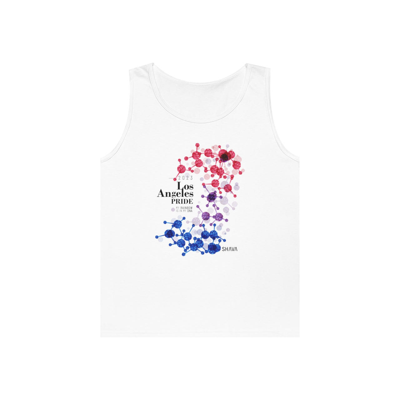 Bisexual Flag Los Angeles Pride Heavy Cotton Tank Top Unisex Size - My Rainbow Is In My DNA Printify