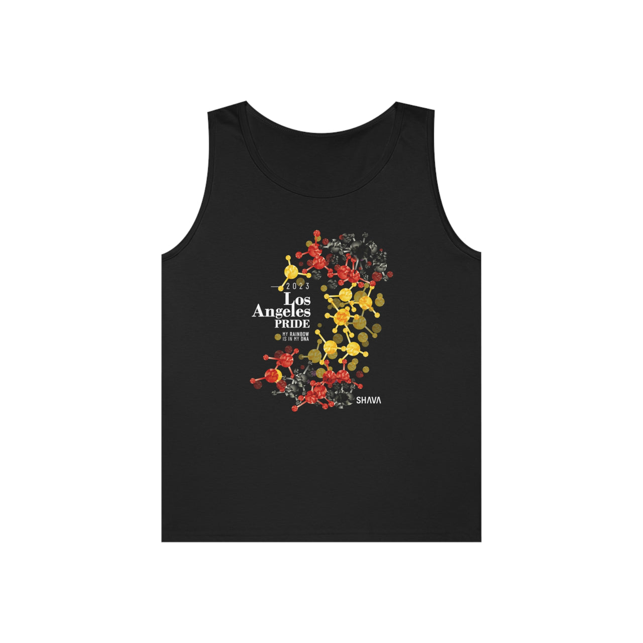 Rubber Flag Los Angeles Pride Heavy Cotton Tank Top Unisex Size - My Rainbow Is In My DNA Printify