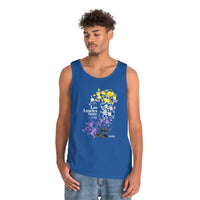 Thumbnail for Non Binary Flag Los Angeles Pride Heavy Cotton Tank Top Unisex Size - My Rainbow Is In My DNA Printify