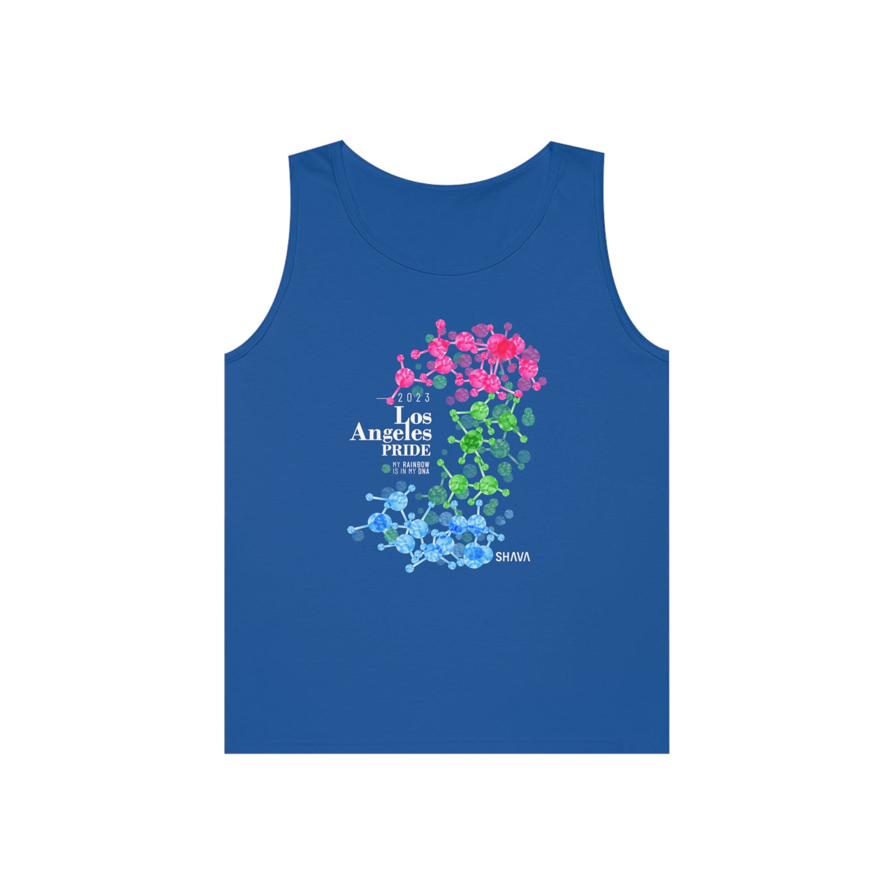 Polysexual Flag Los Angeles Pride Heavy Cotton Tank Top Unisex Size - My Rainbow Is In My DNA Printify