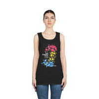 Thumbnail for Pansexual Flag Los Angeles Pride Heavy Cotton Tank Top Unisex Size - My Rainbow Is In My DNA Printify