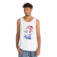 Thumbnail for Bisexual Flag Los Angeles Pride Heavy Cotton Tank Top Unisex Size - My Rainbow Is In My DNA Printify