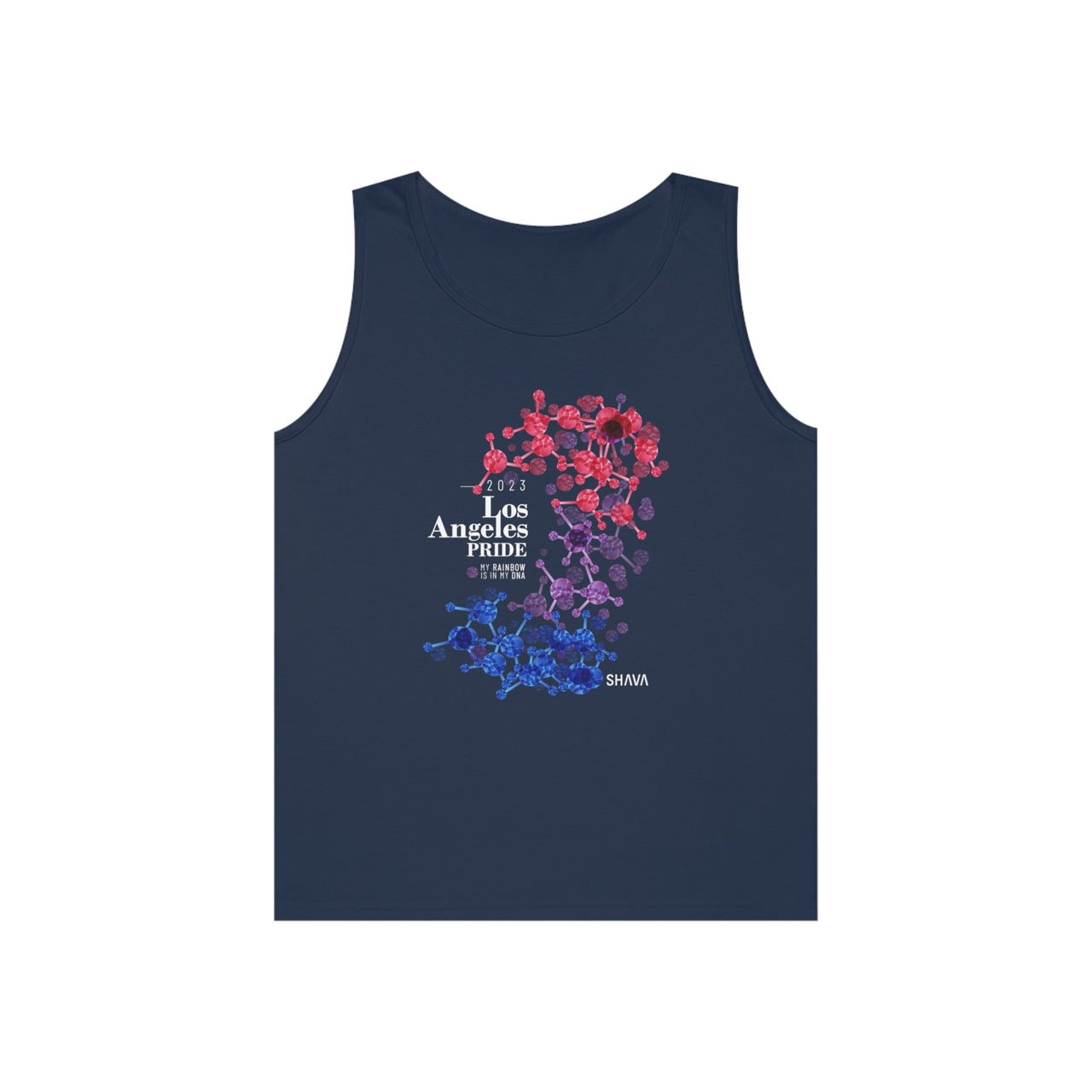 Bisexual Flag Los Angeles Pride Heavy Cotton Tank Top Unisex Size - My Rainbow Is In My DNA Printify