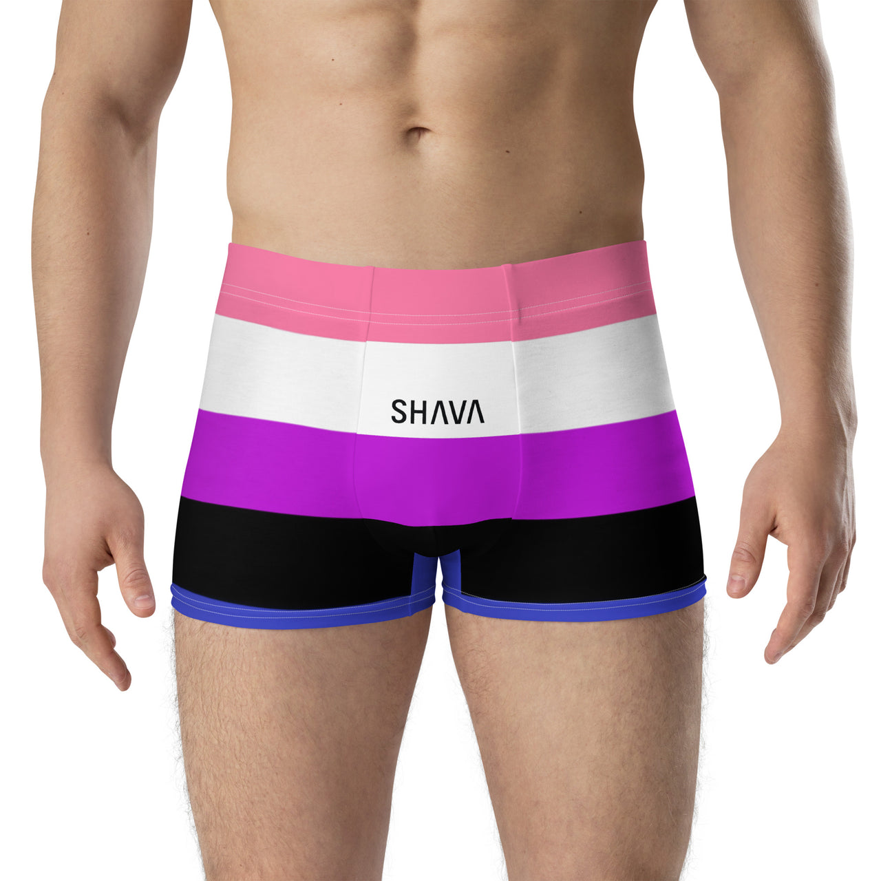 Genderfluid Flag LGBTQ Boxer for Her/Him or They/Them SHAVA
