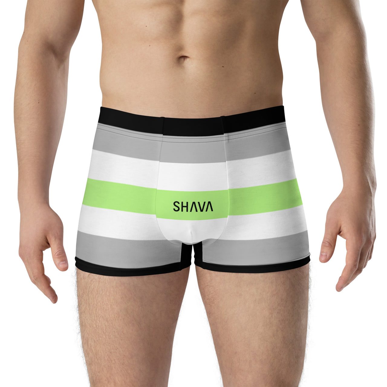 Agender Flag LGBTQ Boxer for Her/Him or They/Them SHAVA