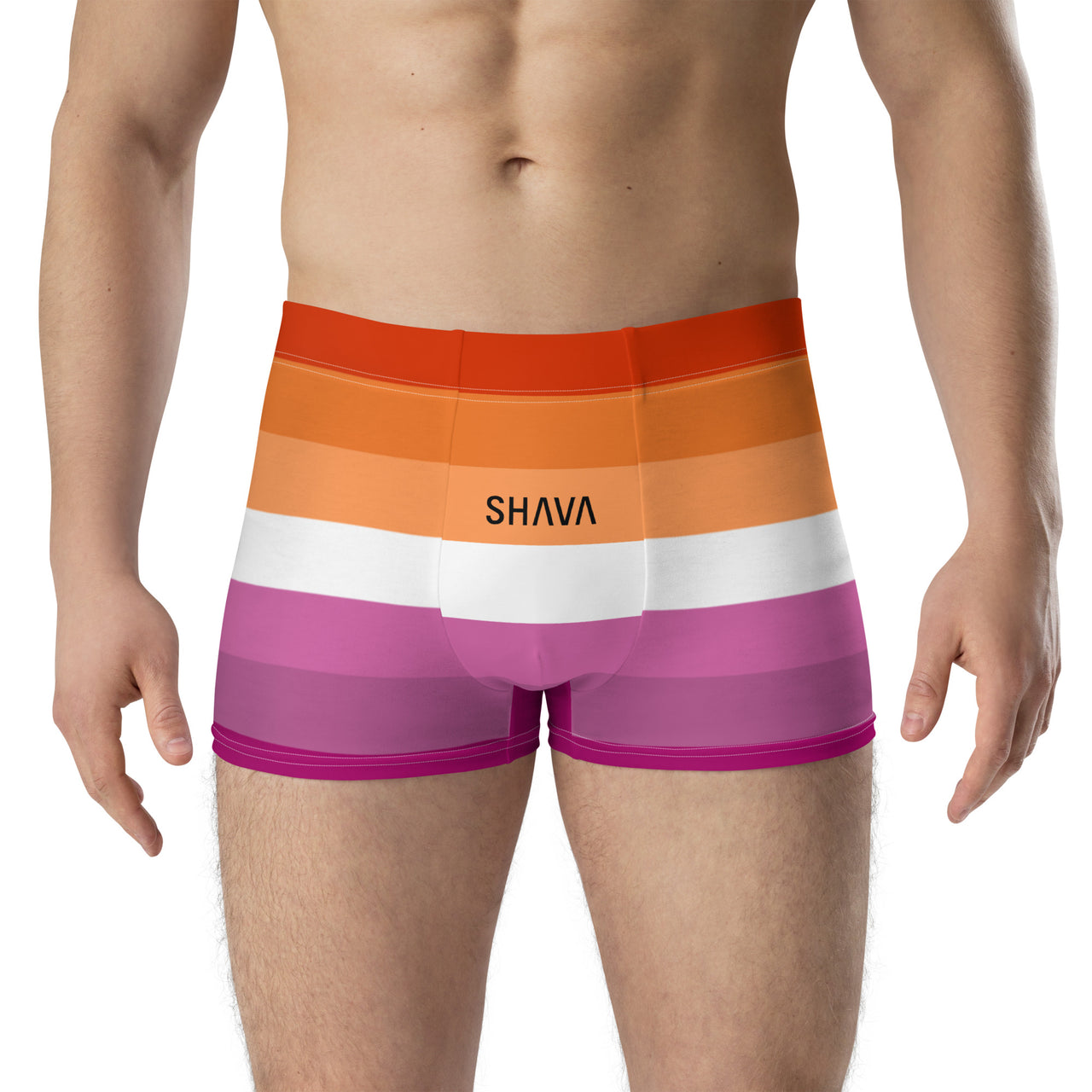 Lesbian Flag LGBTQ Boxer for Her/Him or They/Them SHAVA