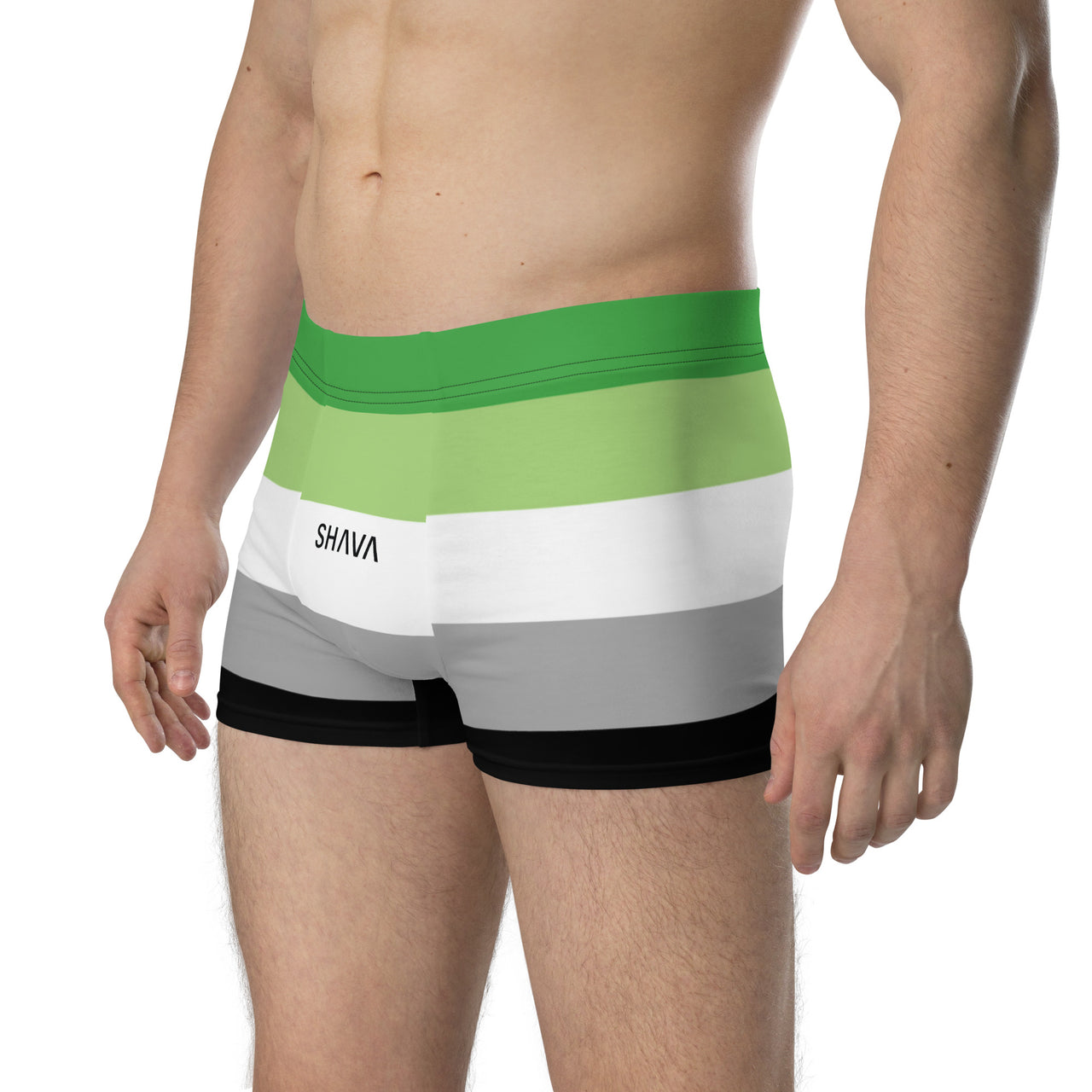 Aromantic Flag LGBTQ Boxer for Her/Him or They/Them SHAVA