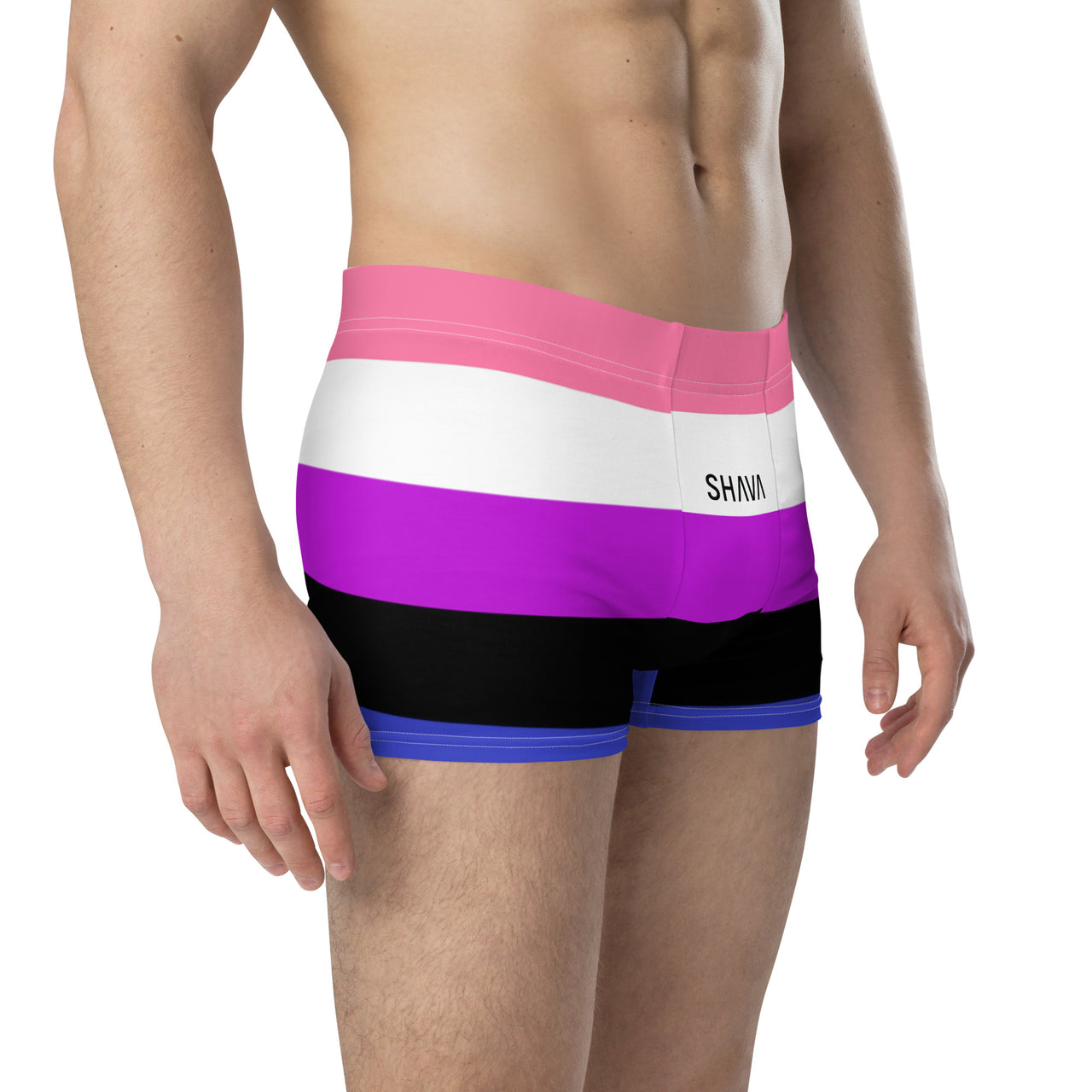 Genderfluid Flag LGBTQ Boxer for Her/Him or They/Them SHAVA