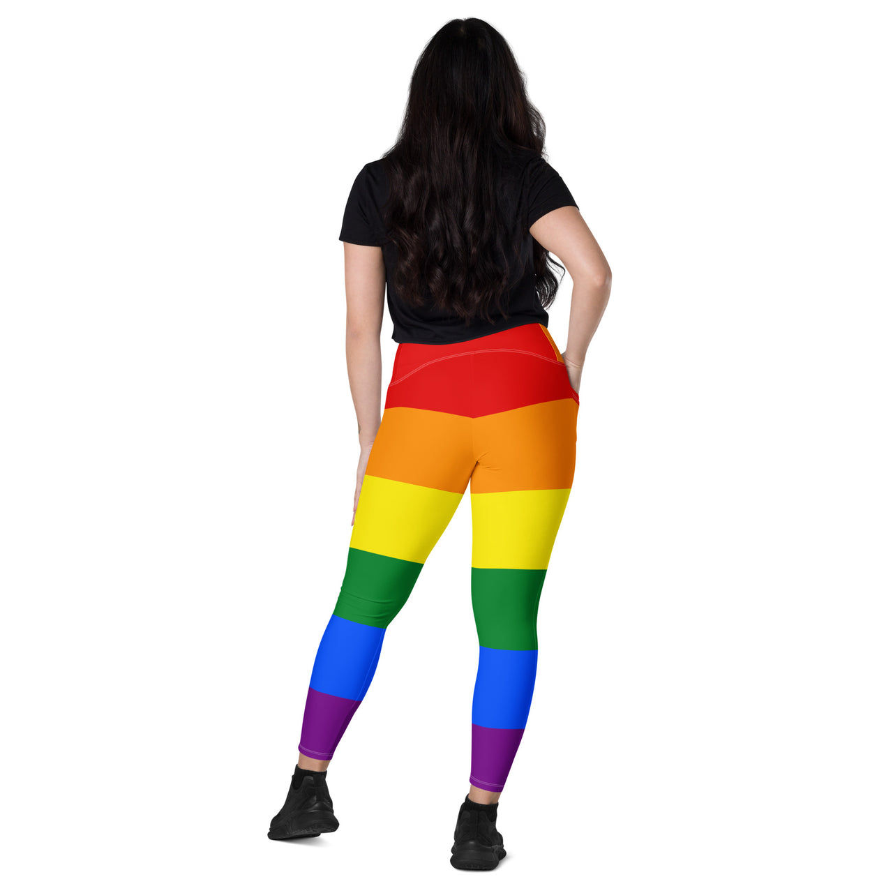 Progress Flag LGBTQ Pockets Leggings Women’s Size SHAVA