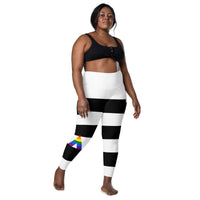 Thumbnail for Straight Ally Flag LGBTQ Pockets Leggings Women’s Size SHAVA