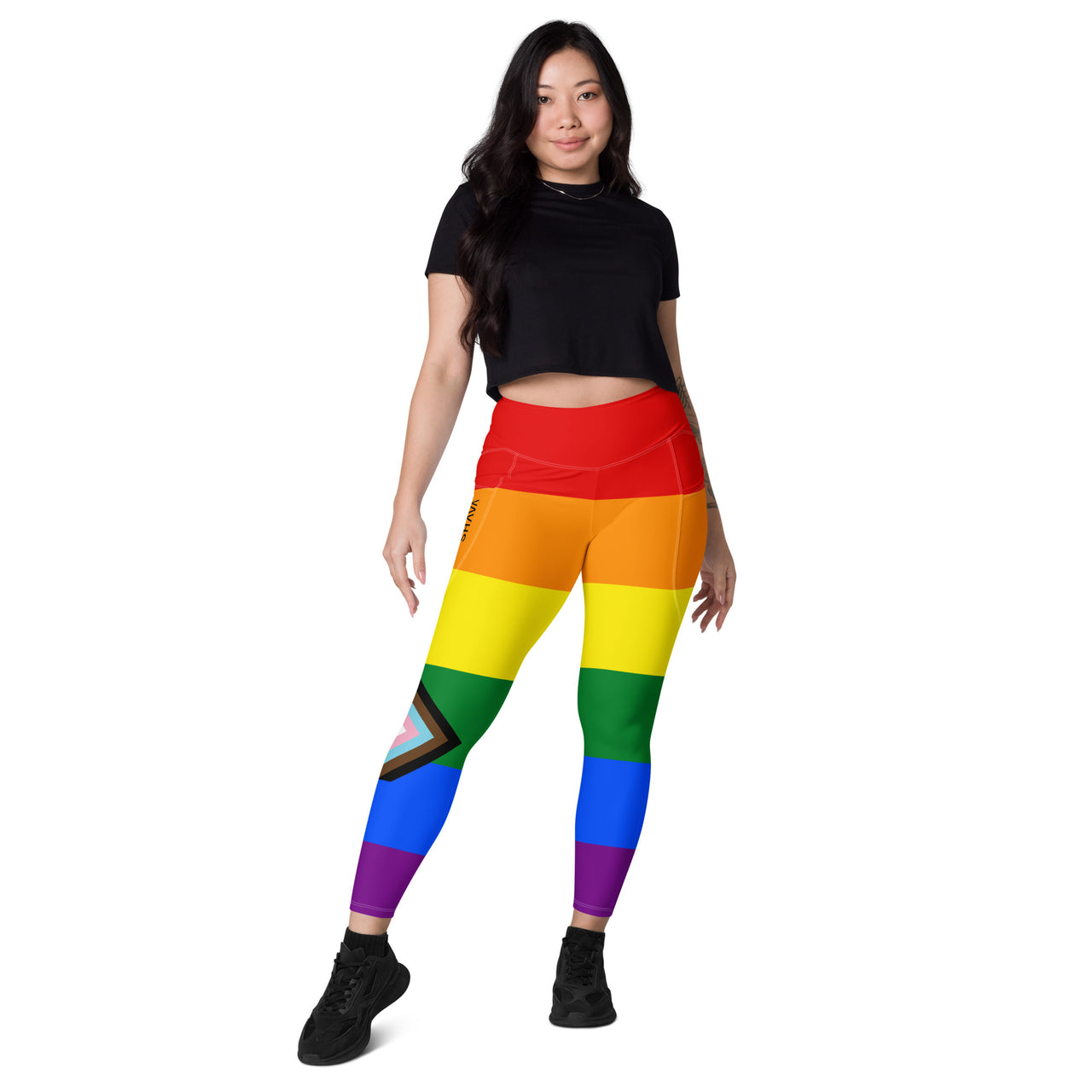 Progress Flag LGBTQ Pockets Leggings Women’s Size SHAVA