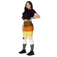 Thumbnail for Bear Flag LGBTQ Pockets Leggings Women’s Size SHAVA