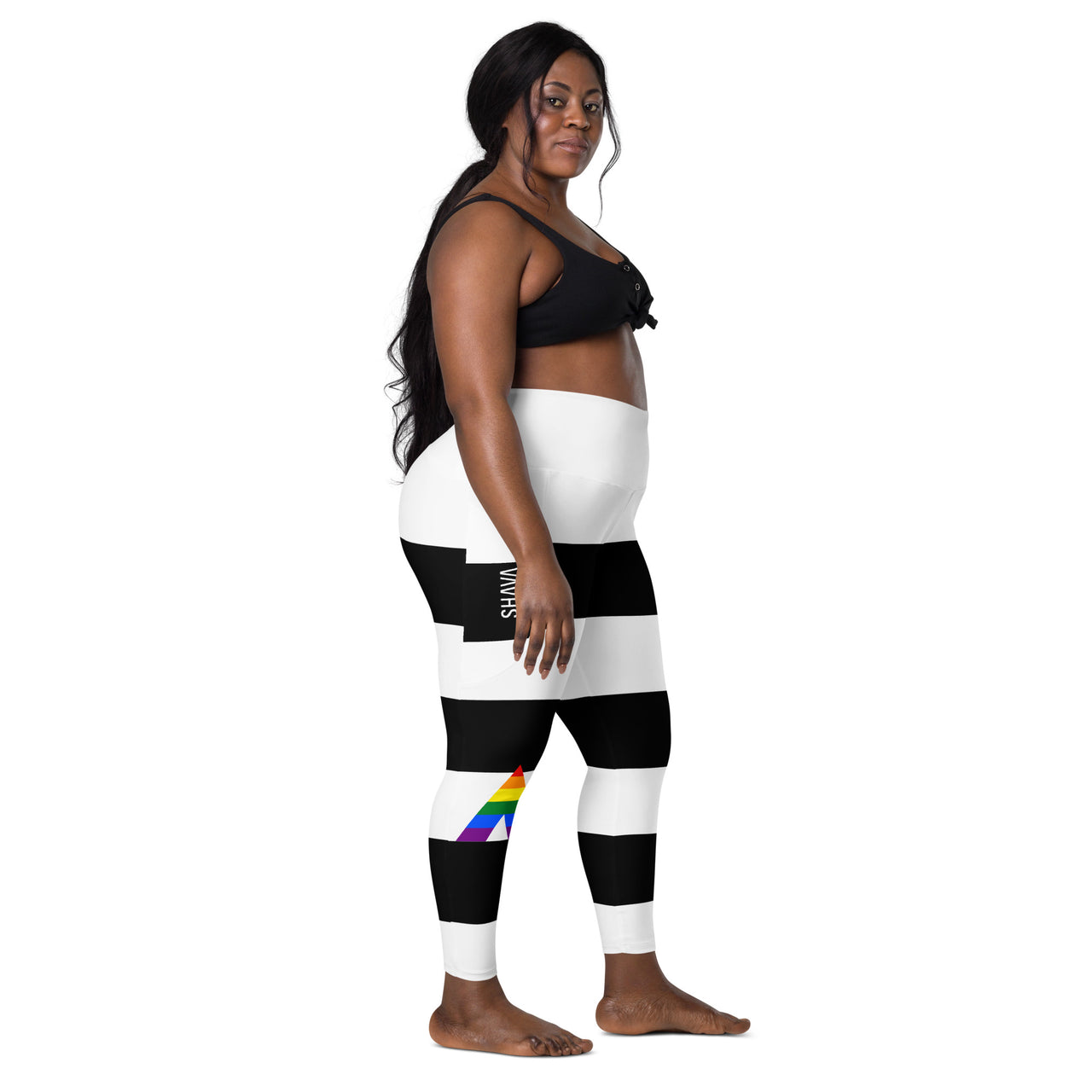 Straight Ally Flag LGBTQ Pockets Leggings Women’s Size SHAVA