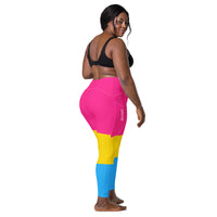 Thumbnail for Pansexual Flag LGBTQ Pockets Leggings Women’s Size SHAVA CO
