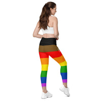 Thumbnail for Philadelphia Flag LGBTQ Pockets Leggings Women’s Size SHAVA