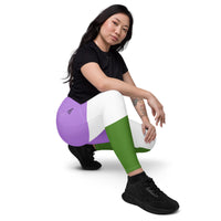 Thumbnail for Gender Queer Flag LGBTQ Pockets Leggings Women’s Size SHAVA CO