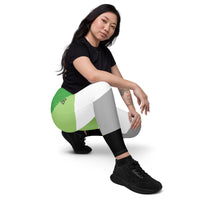 Thumbnail for Aromantic Flag LGBTQ Pockets Leggings Women’s Size SHAVA