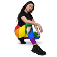 Thumbnail for Progress Flag LGBTQ Pockets Leggings Women’s Size SHAVA