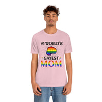 Thumbnail for Rainbow Pride Flag Mother's Day Unisex Short Sleeve Tee - #1 World's Gayest Mom SHAVA CO