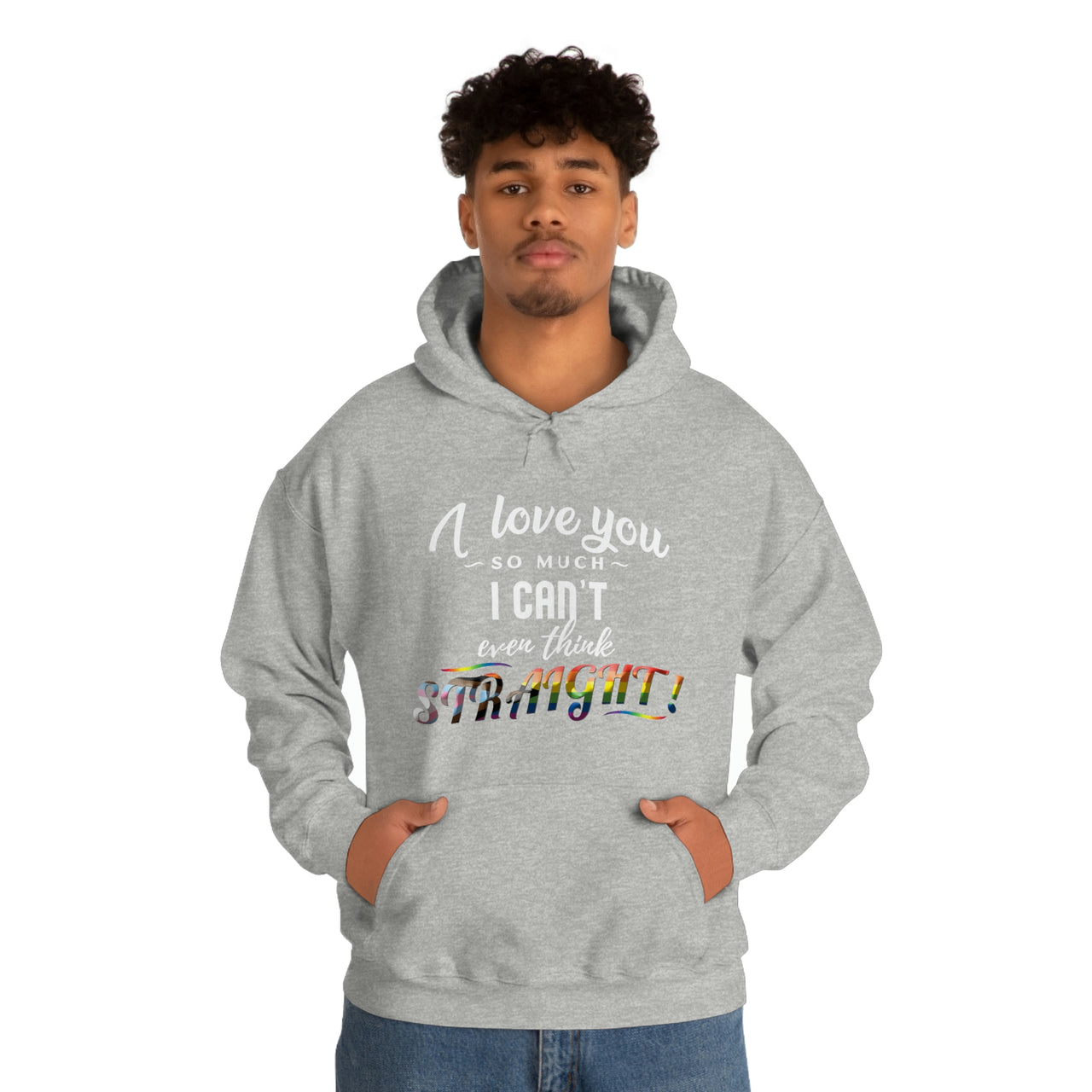 Progress Pride Flag LGBTQ Affirmation Hoodie Unisex Size - I Love You So Much Printify