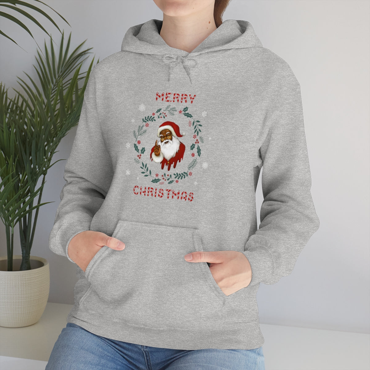 Merry Christmas Hoodie Unisex Custom Hoodie , Hooded Sweatshirt , Merry Christmas Printify