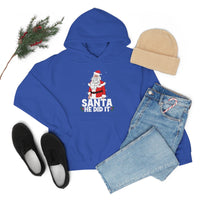 Thumbnail for Merry Christmas Hoodie Unisex Custom Hoodie , Hooded Sweatshirt , SANTA HE DID IT Printify