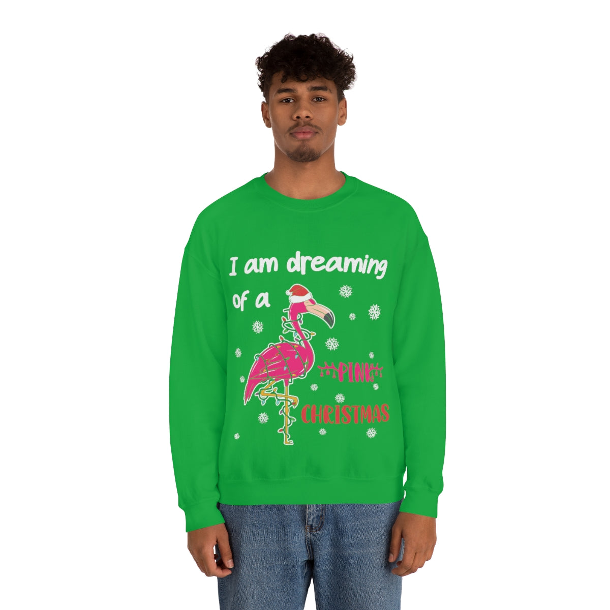 Merry Christmas Unisex Sweatshirts , Sweatshirt , Women Sweatshirt , Men Sweatshirt ,Crewneck Sweatshirt, Pink Christmas Printify