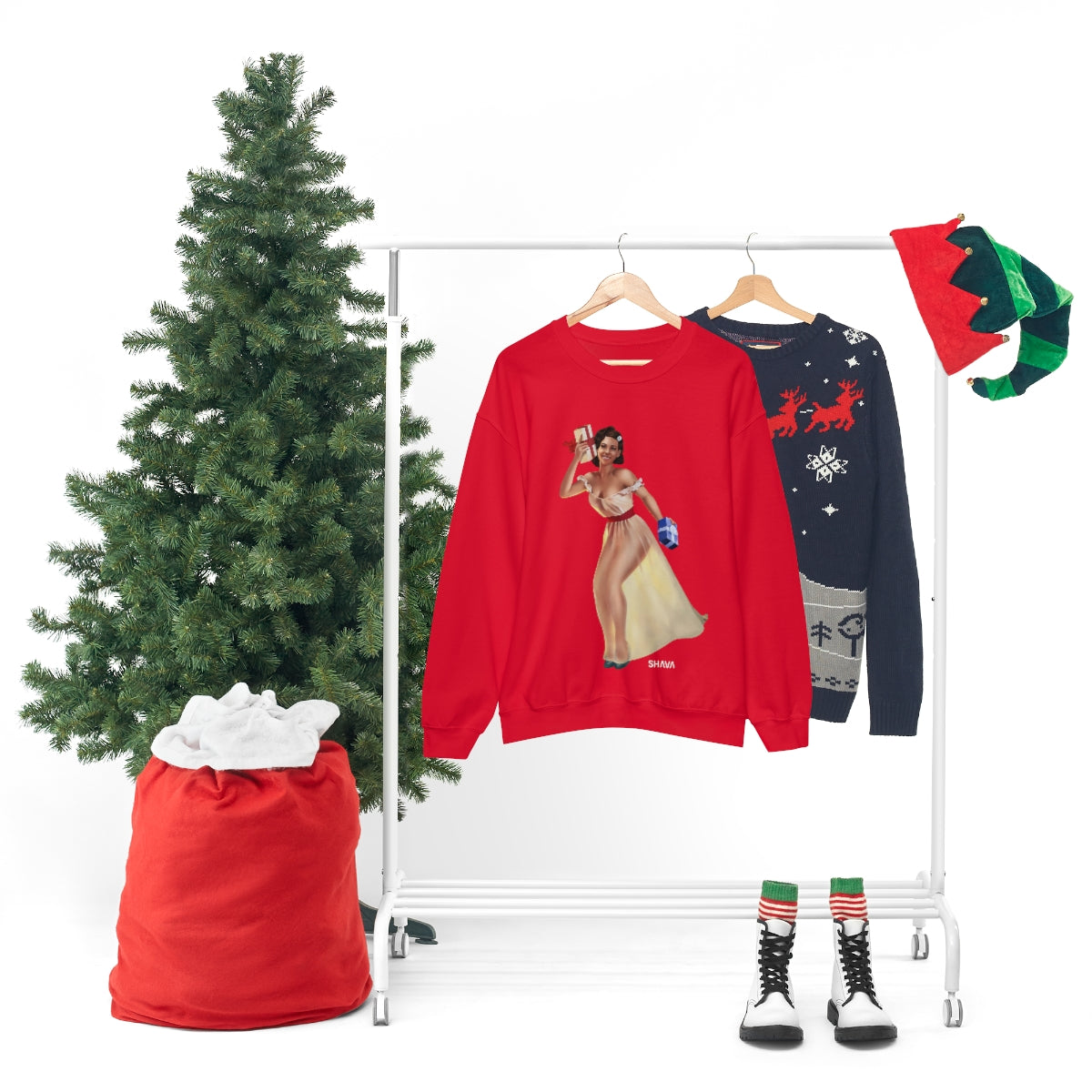 Merry Christmas Unisex Sweatshirts , Sweatshirt , Women Sweatshirt , Men Sweatshirt ,Crewneck Sweatshirt, Christmas Girl Printify