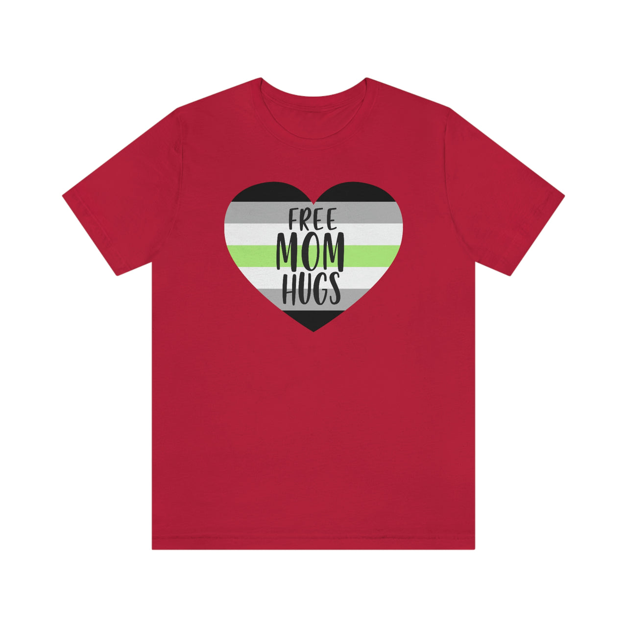 Agender Pride Flag Mother's Day Unisex Short Sleeve Tee - Free Mom Hugs SHAVA CO