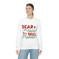 Thumbnail for Merry Christmas Unisex Sweatshirts , Sweatshirt , Women Sweatshirt , Men Sweatshirt ,Crewneck Sweatshirt, Dear Santa I Was Framed Printify