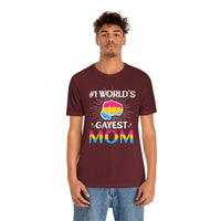 Thumbnail for Pansexual Pride Flag Mother's Day Unisex Short Sleeve Tee - #1 World's Gayest Mom SHAVA CO