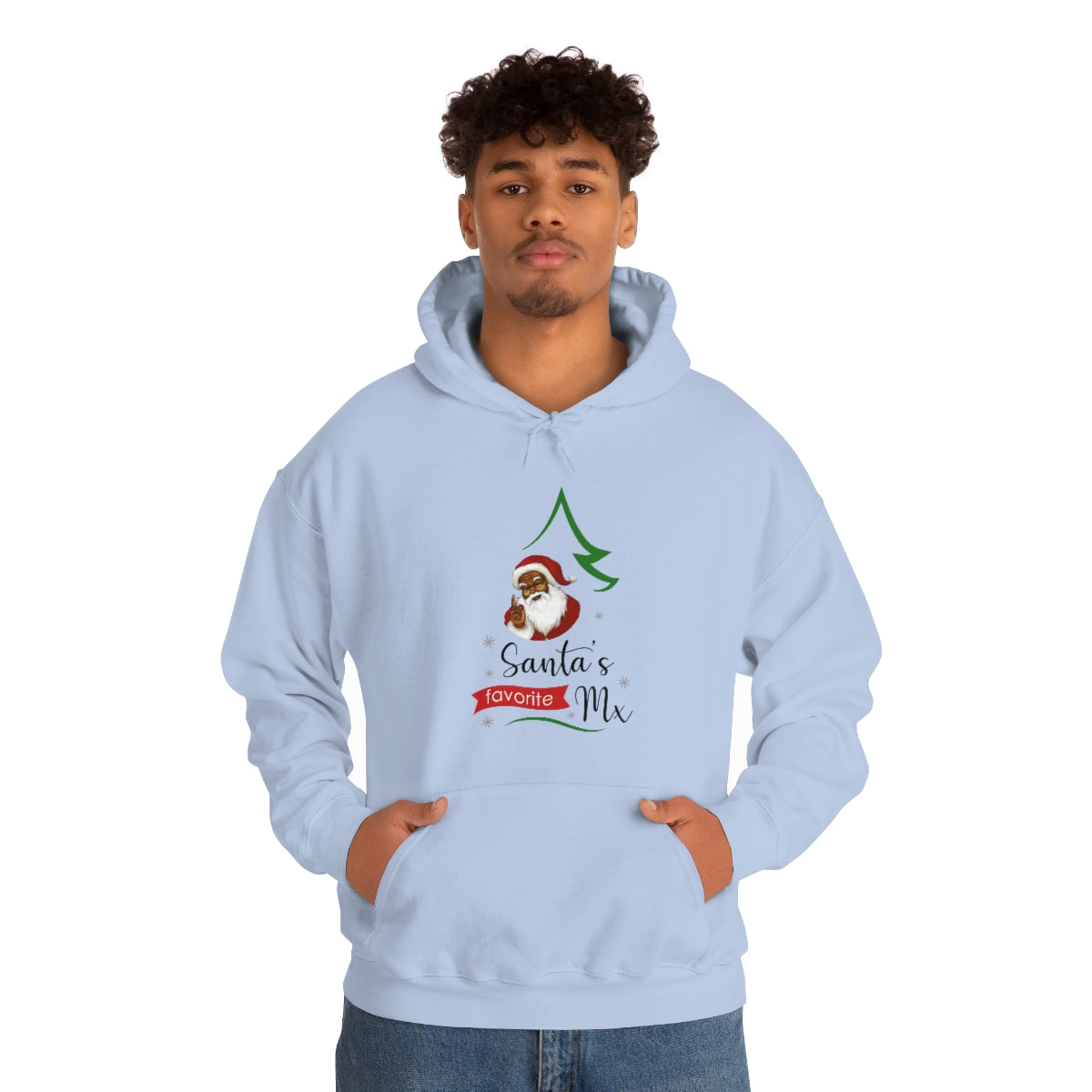 Christmas Custom Hoodie Unisex Custom Hoodie , Hooded Sweatshirt , SANTA’S FAVORITE Mx Printify