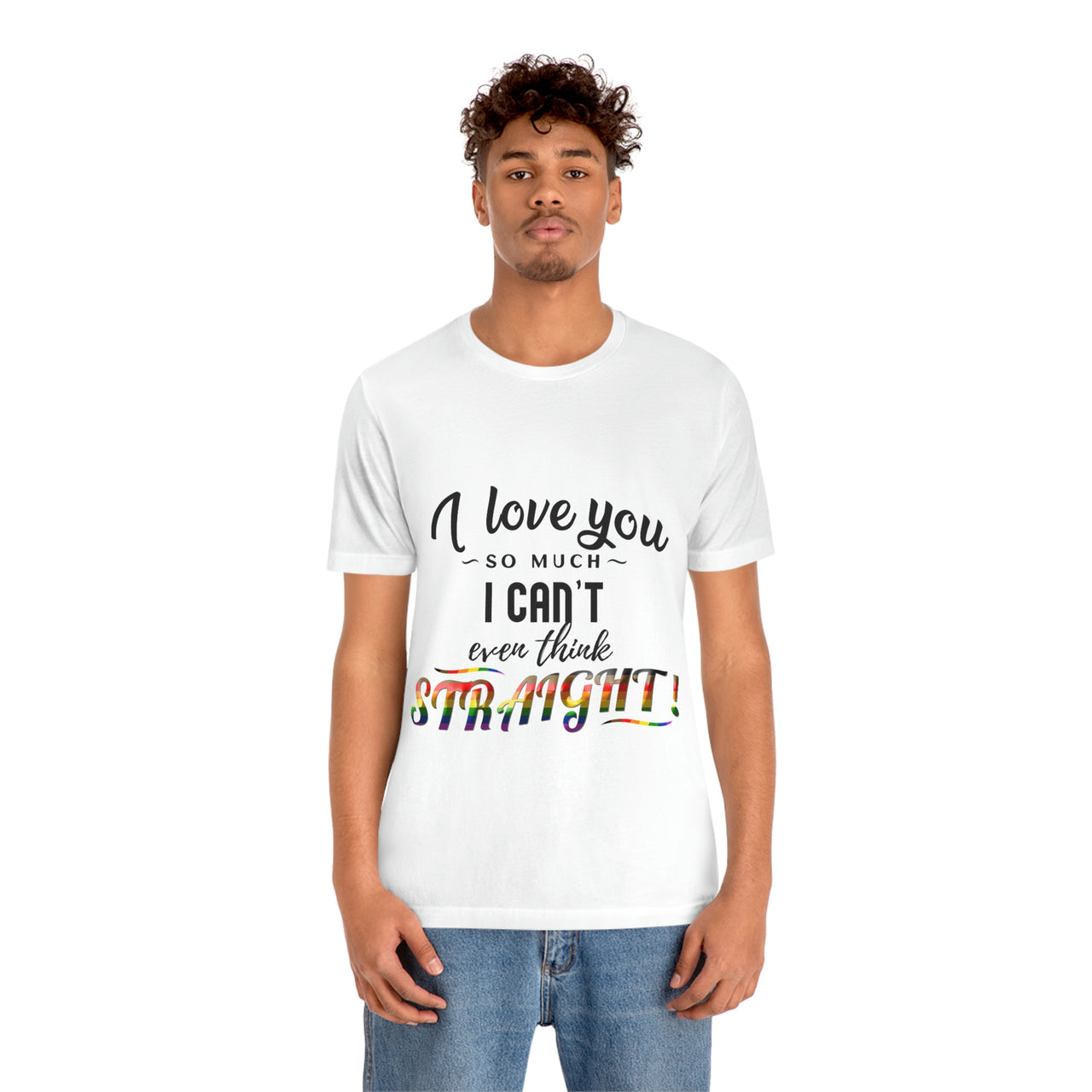 Philadelphia Flag LGBTQ Affirmation T-shirt  Unisex Size - I Can't Even Think Straight Printify