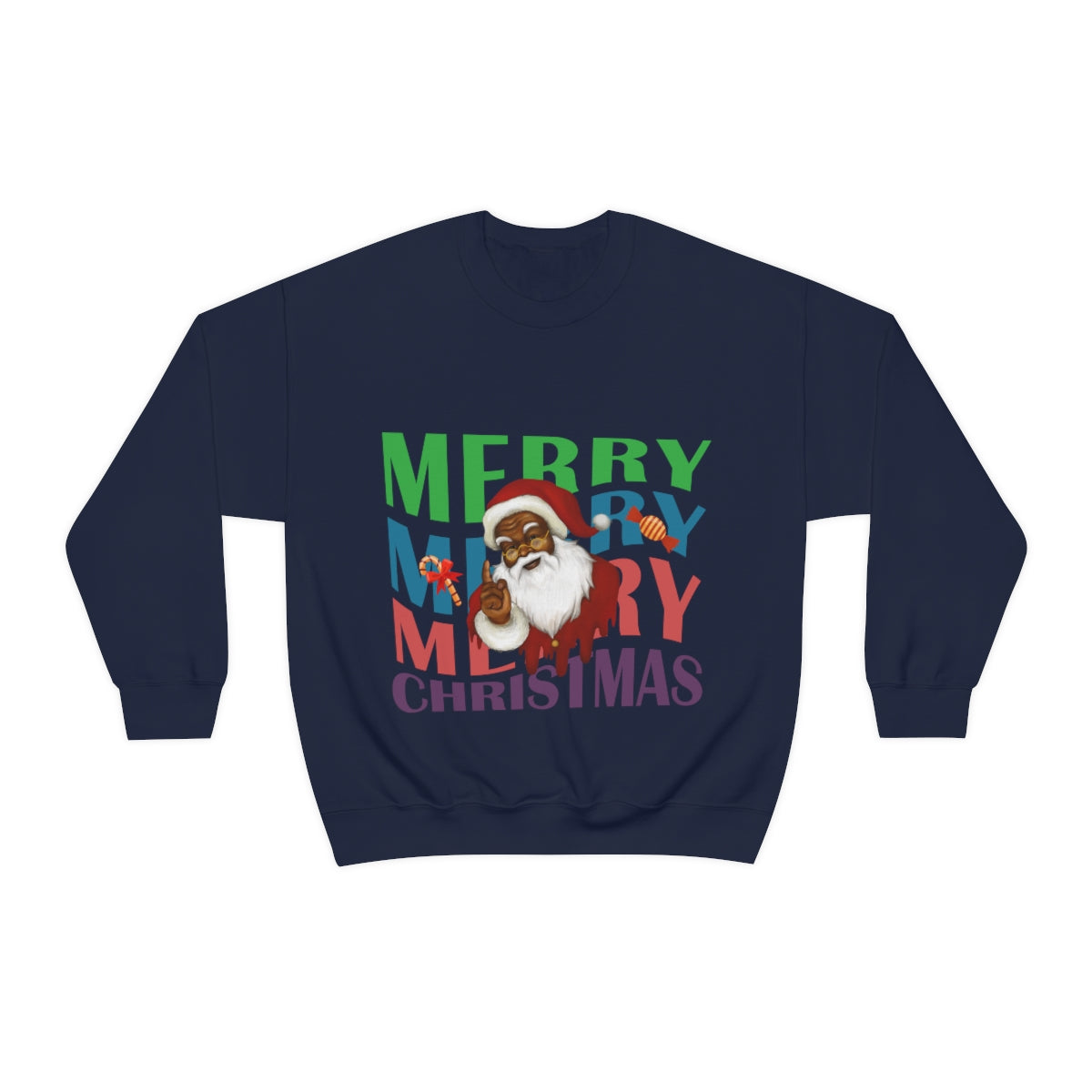 Merry Christmas Unisex Sweatshirts , Sweatshirt , Women Sweatshirt , Men Sweatshirt ,Crewneck Sweatshirt, Merry Merry Merry Christmas Printify