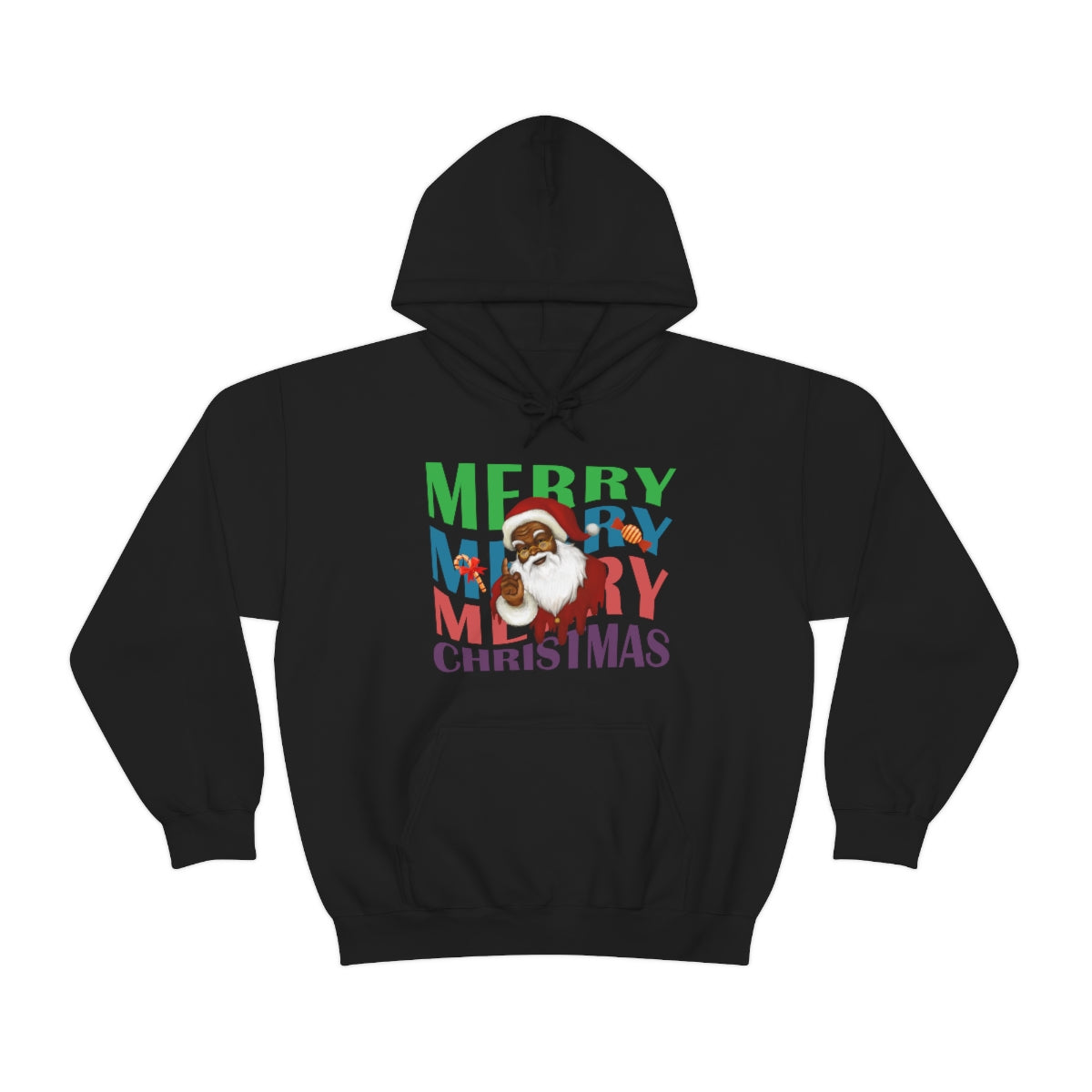 Merry Christmas Hoodie Unisex Custom Hoodie , Hooded Sweatshirt ,Merry Merry Merry Christmas Printify