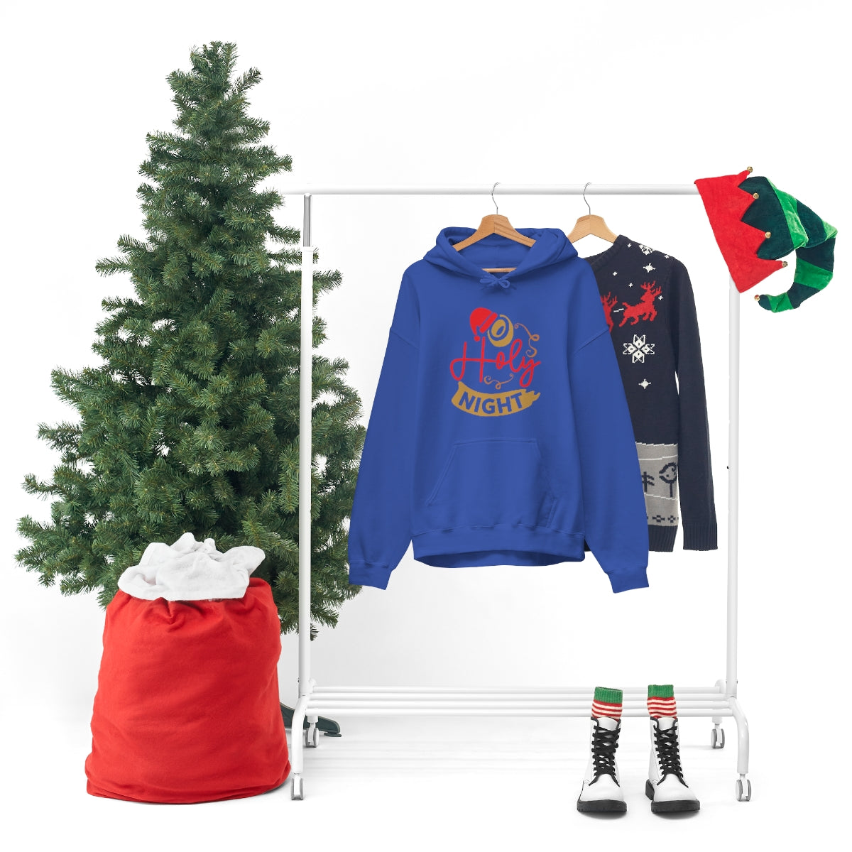 Merry Christmas Hoodie Unisex Custom Hoodie , Hooded Sweatshirt , O Holy Night Printify