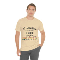 Thumbnail for Philadelphia Flag LGBTQ Affirmation T-shirt  Unisex Size - I Can't Even Think Straight Printify