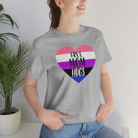 Thumbnail for Genderfluid Pride Flag Mother's Day Unisex Short Sleeve Tee - Free Mom Hugs SHAVA CO