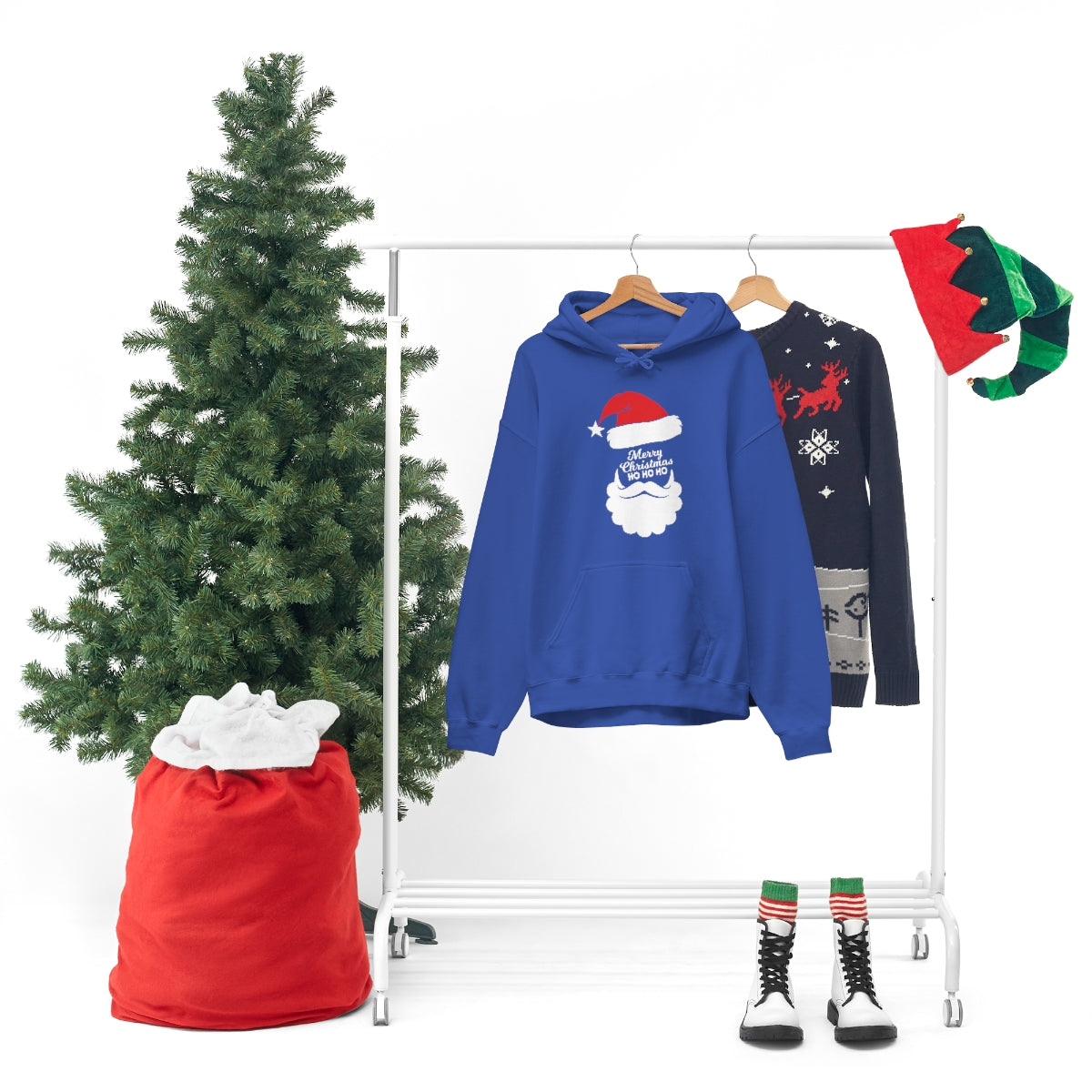 Merry Christmas Hoodie Unisex Custom Hoodie , Hooded Sweatshirt , Merry Christmas Ho Ho Printify