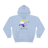 Thumbnail for Nonbinary Flag LGBTQ Affirmation Hoodie Unisex Size - The Other Half Printify