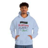 Thumbnail for Christmas Custom Hoodie Unisex Custom Hoodie , Hooded Sweatshirt , MY Favorite Nibling gave me this shirt Printify