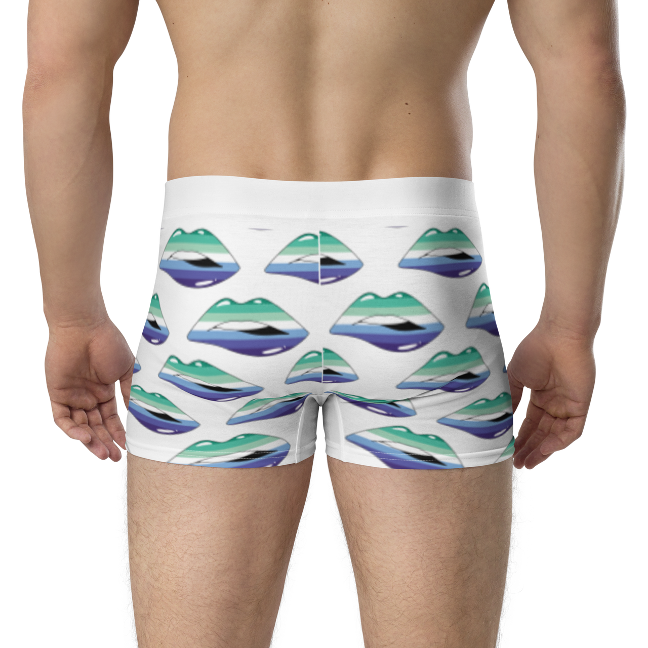 Gay Flag LGBTQ Kisses Underwear for Her/Him or They/Them - White SHAVA