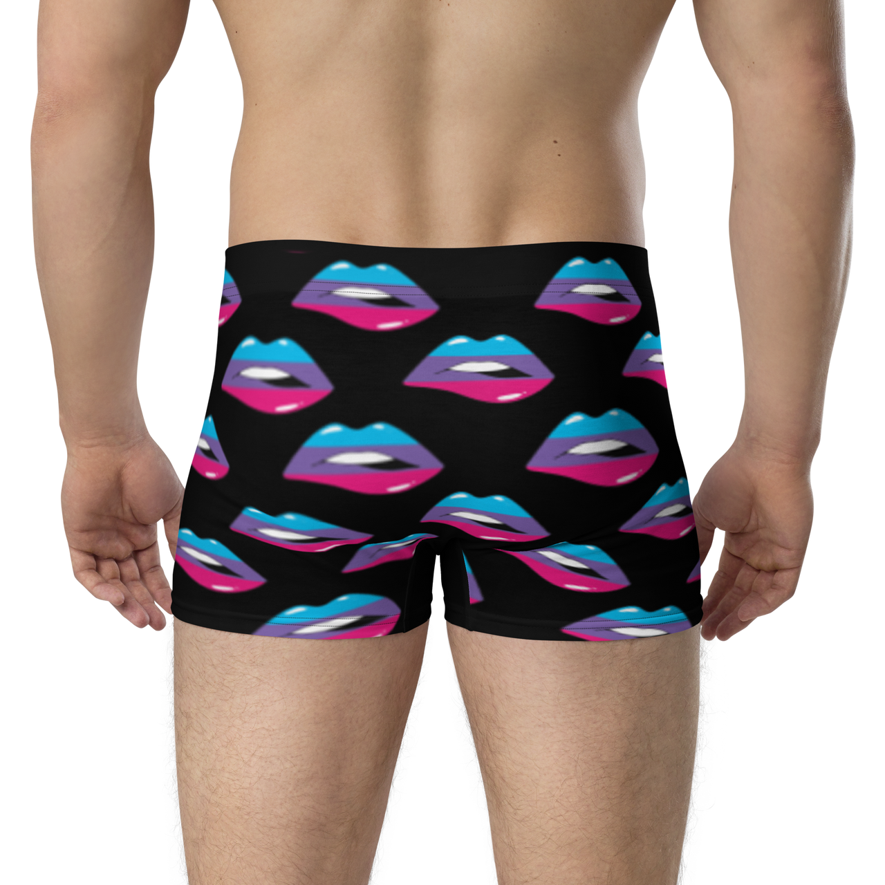 Androgyne Flag LGBTQ Kisses Underwear for Her/Him or They/Them - Black SHAVA